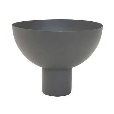 Hello Honey® 12" Gray Decorative Metal Footed Bowl