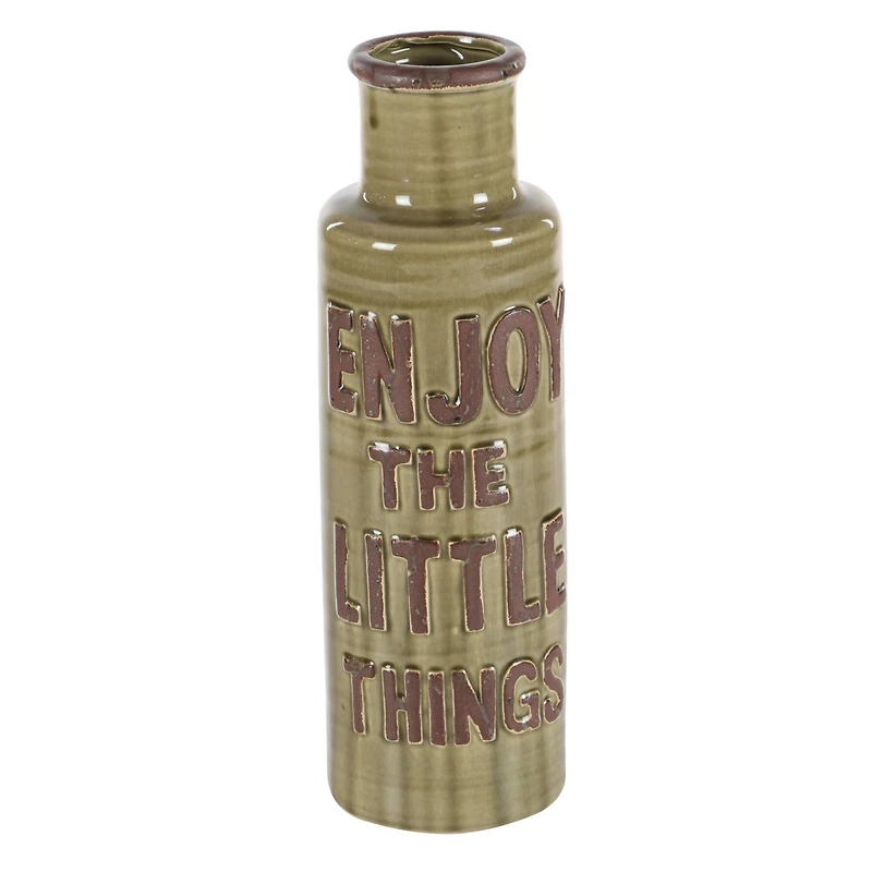 Brown Ceramic Farmhouse Vase Set