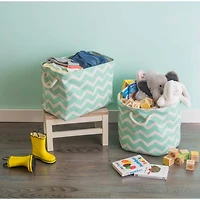 DII® Medium Round Chevron Polyester Bin
