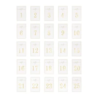 5.5" x 3.5" Gold 1 to 25 Table Number Card Set by Celebrate It™
