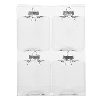 4" Flat Cube Clear Plastic Ornaments, 4ct. by Make Market®