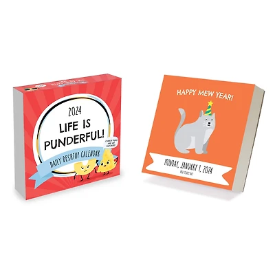 TF Publishing 2024 Puns of Fun Daily Desktop Calendar