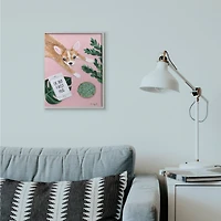 Stupell Industries Chihuahua Phone Text Funny Animal Dog Painting, 16 x 20