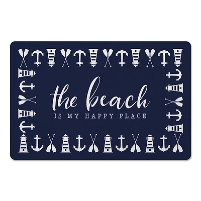 The Beach is My Happy Place Floor Mat