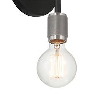 Hello Honey® 19" Maxim Black Modern Minimalist Metal Exposed 2-Bulb Wall Sconce