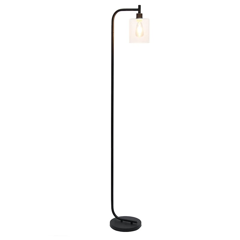 Simple Designs™ Iron Lantern Floor Lamp with Glass Shade