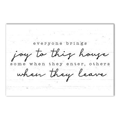 Joy To This House 24" x 16" Canvas Wall Art