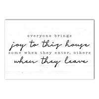 Joy To This House 24" x 16" Canvas Wall Art