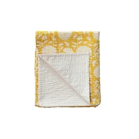 Hello Honey® 60" Yellow Block Print Throw