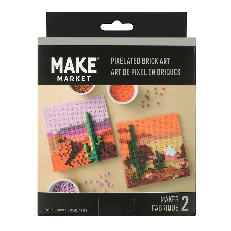 Desert Plants Pixelated Brick Art Kit by Make Market®
