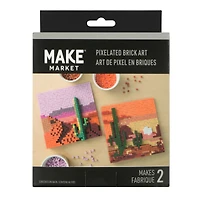 Desert Plants Pixelated Brick Art Kit by Make Market®