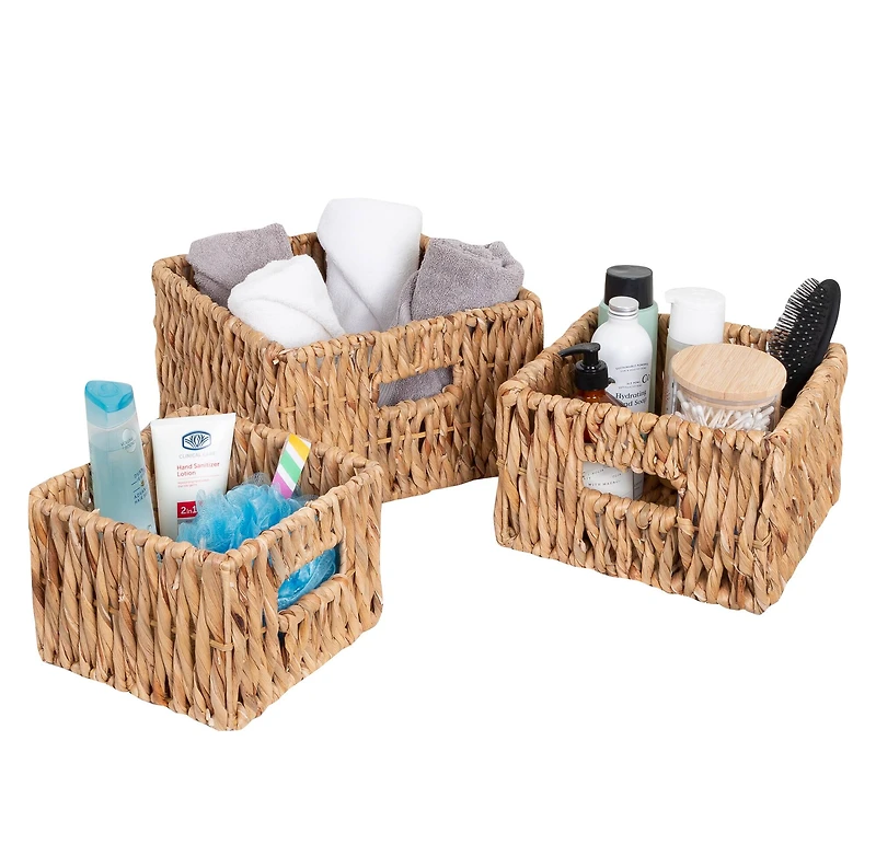 Honey Can Do Square Wicker Natural Nesting Baskets