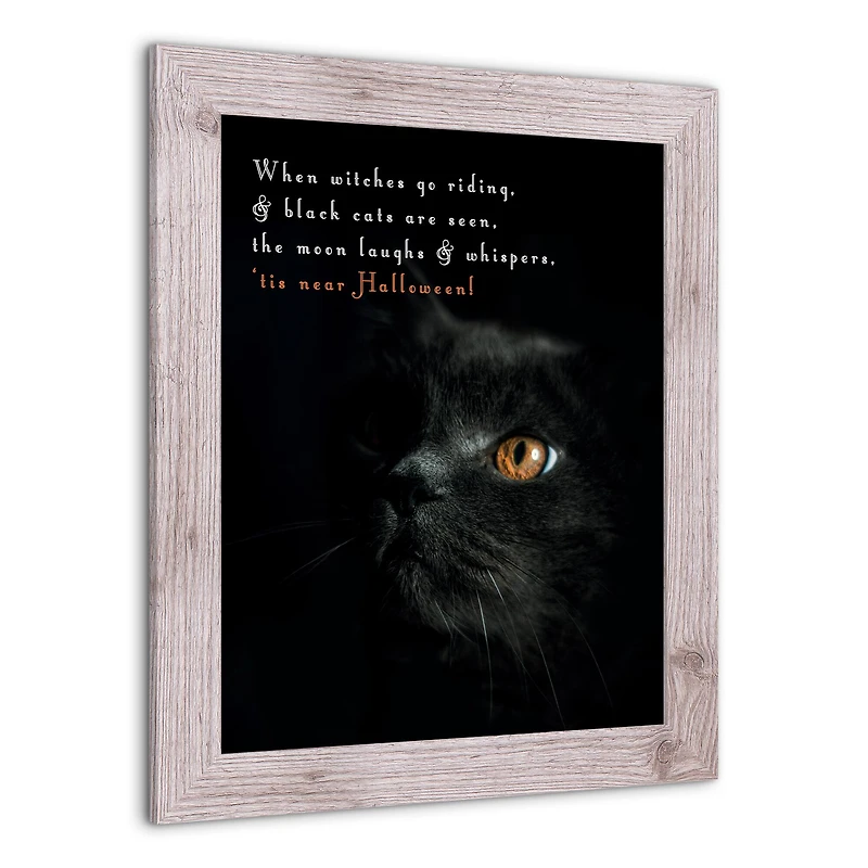 Creepy Cat Western White Framed Print