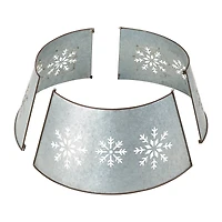 Glitzhome® 21" Snowflake Diecut Metal Tree Collar with Light String