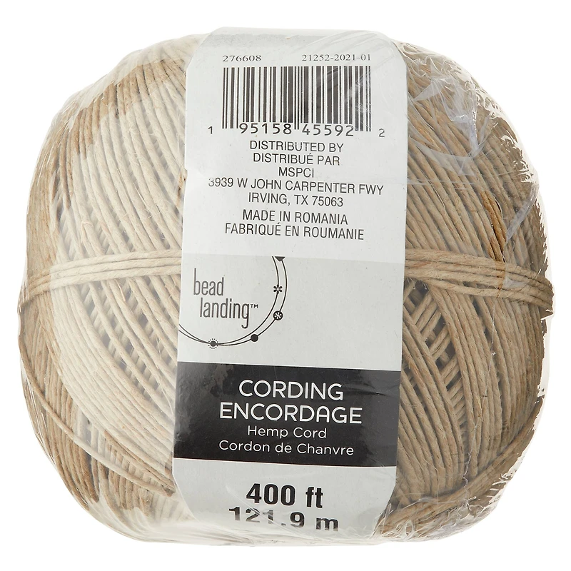 Bead Landing™ Hemp Cord, 48 lb.