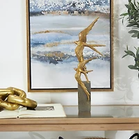 20" Gold Bird Sculpture