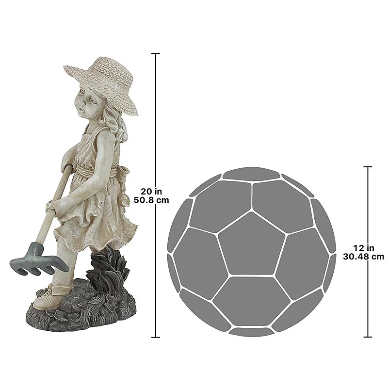 Design Toscano® 20" Rebecca, Young Gardener Sculpture