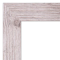 Navy Palm Leaf Wall Print in Western White Frame