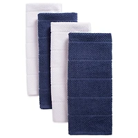 DII® Assorted French Blue Basic Chef Terry Dishtowel, 4ct.
