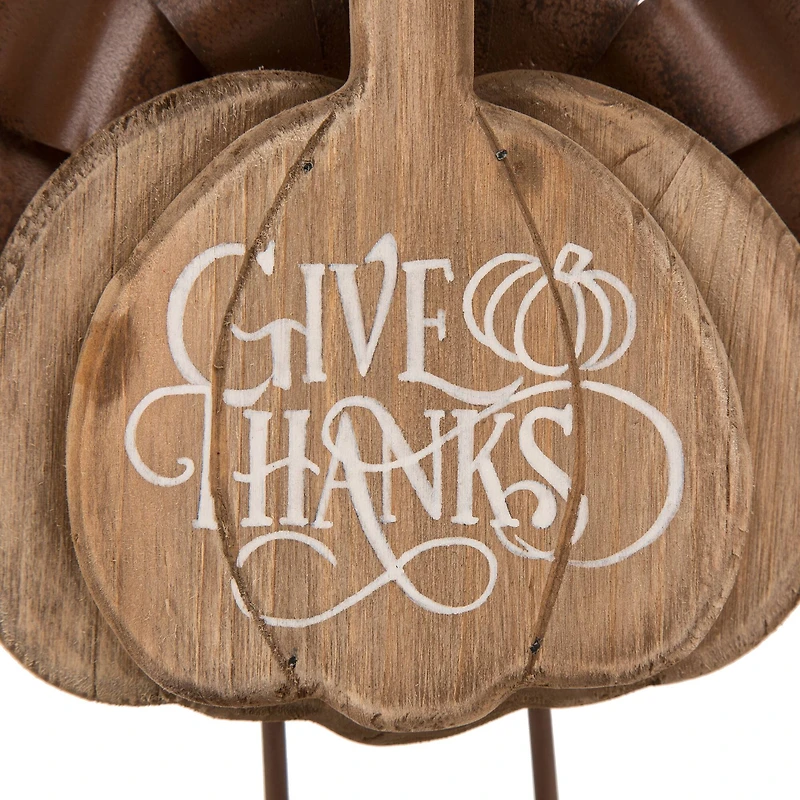 Glitzhome® 12" Wood & Metal Turkey Tabletop Accent