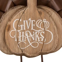 Glitzhome® 12" Wood & Metal Turkey Tabletop Accent