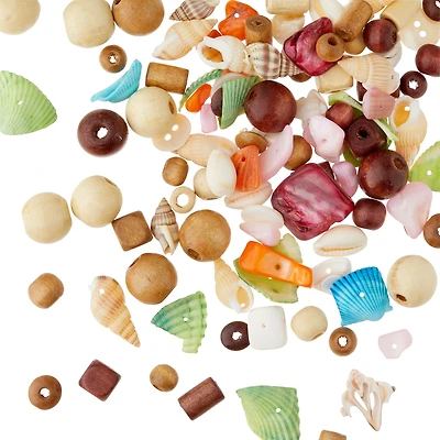 Bead Landing™ Assorted Shell and Wood Bead Mix