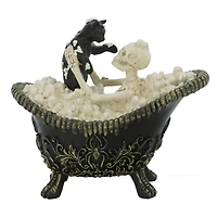 7.75" Bathing Skeleton with Black Cat Tabletop Décor by Ashland®