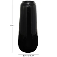 40" Black Modern Vase
