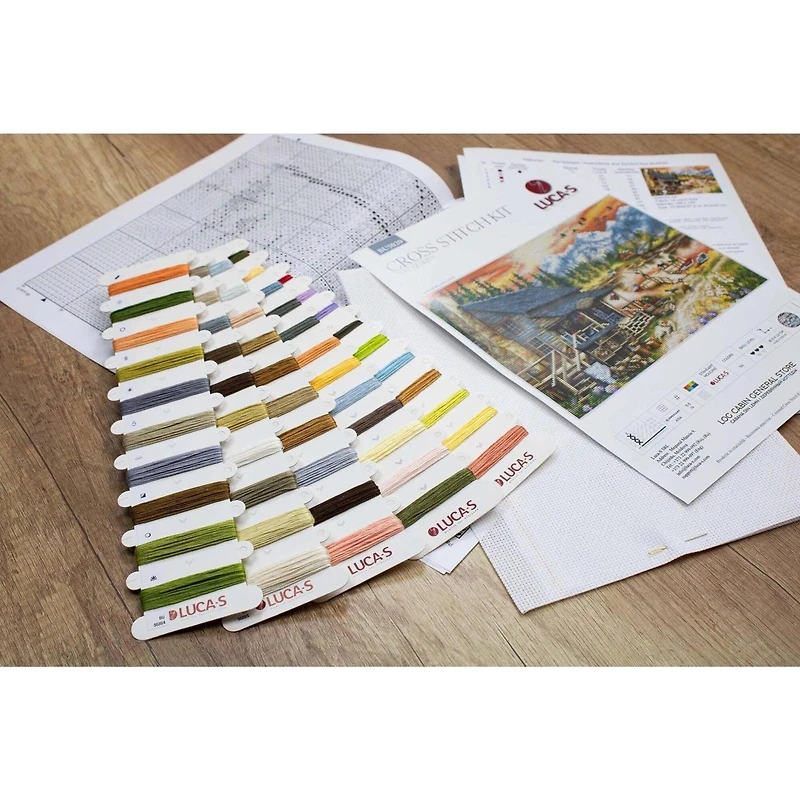 Luca-S Log Cabin Counted Cross Stitch Kit