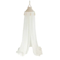 Hello Honey® White Cotton Macramé Canopy with Tassels