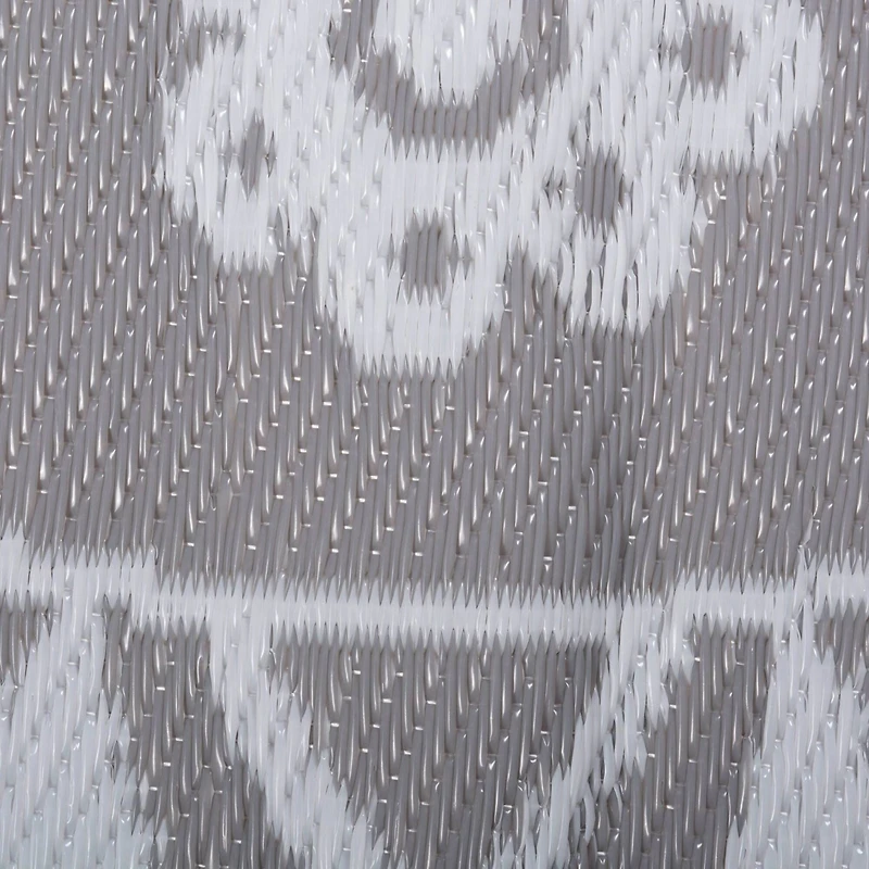 DII® Round Gray Floral Outdoor Rug, 5ft.