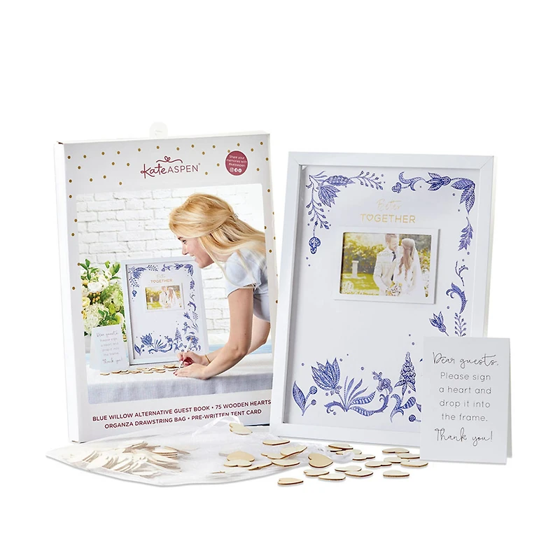 Kate Aspen® Blue Willow Wedding Guest Book Alternative
