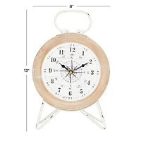 13" Brown Metal Eclectic Clock