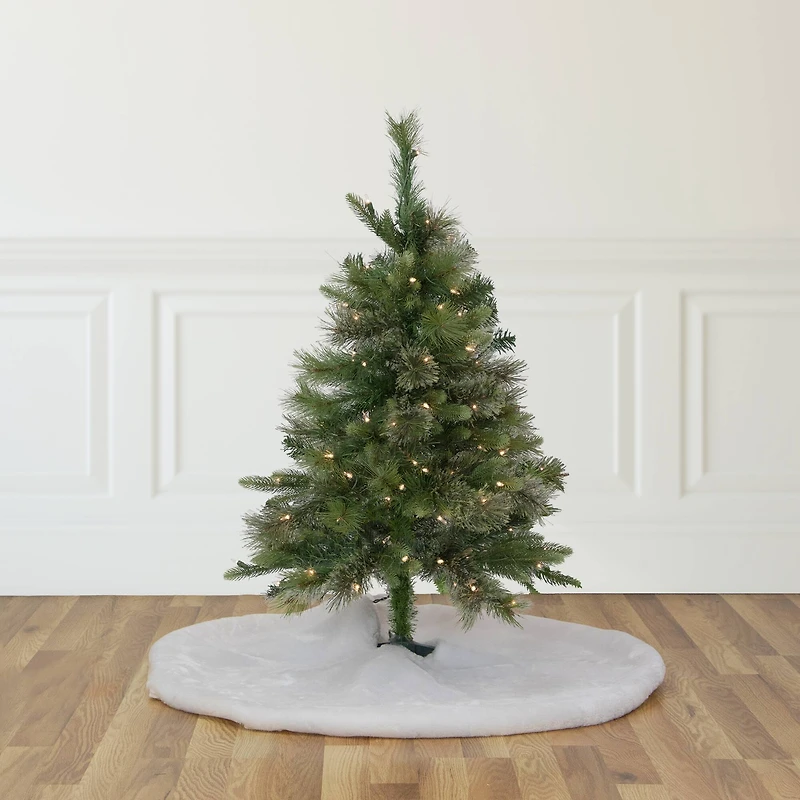 3ft. Pre-Lit Kingston Cashmere Pine Full Artificial Christmas Tree, Clear Lights