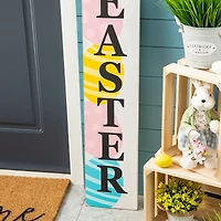 Glitzhome® 42" Wooden Happy Easter Porch Sign