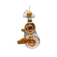 4.25" Gold & Silver Robot Glass Ornament by Ashland®