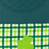 Green Plaid Shamrock Oven Mitts, 2ct.