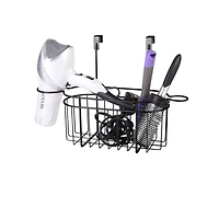 Bath Bliss Black Over the Cabinet Hair Tool Organizer
