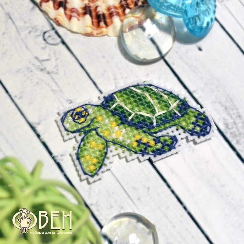 Oven Badge-Turtle Cross Stitch Kit