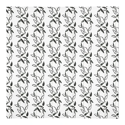 Black Leaf Stripes 10" x 10" Cotton Twill Napkin