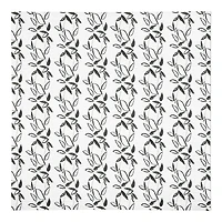 Black Leaf Stripes 10" x 10" Cotton Twill Napkin