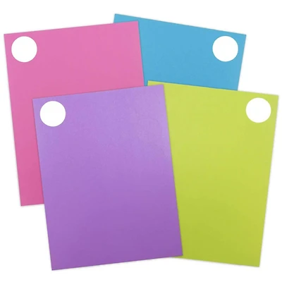 JAM Paper 1.66" Fashion Colors Circle Label Sticker Seals, 4 Packs of 120