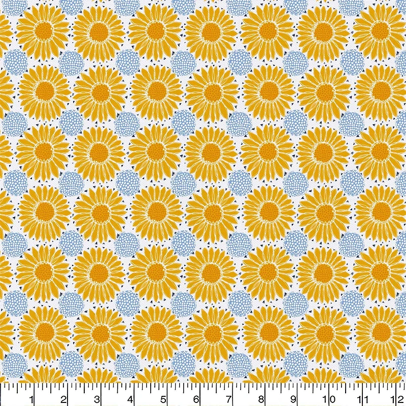 Emma & Mila® La Dolce Vita Collection Sunflower Precut Cotton Fabric, 4ct.