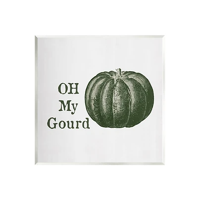 Stupell Industries Oh My Gourd Fall Pumpkin Wall Plaque Art