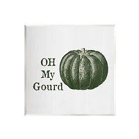 Stupell Industries Oh My Gourd Fall Pumpkin Wall Plaque Art