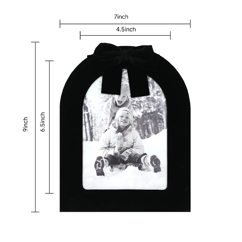 5" x 7" Velvet Arch with Bow Frame by Studio Décor