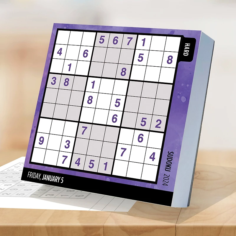 TF Publishing 2024 Sudoku Puzzles Daily Desktop Calendar