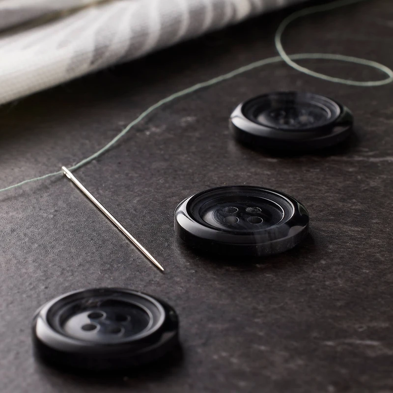 3/4" Black Buttons