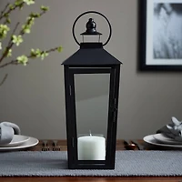 15.7" Black Metal Lantern by Ashland®
