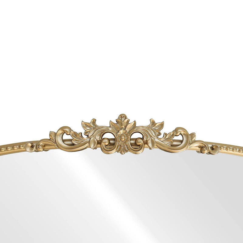 28" x 20" Ornate Wide Arch Wall Mirror in Gold Metal Frame by Ashland®